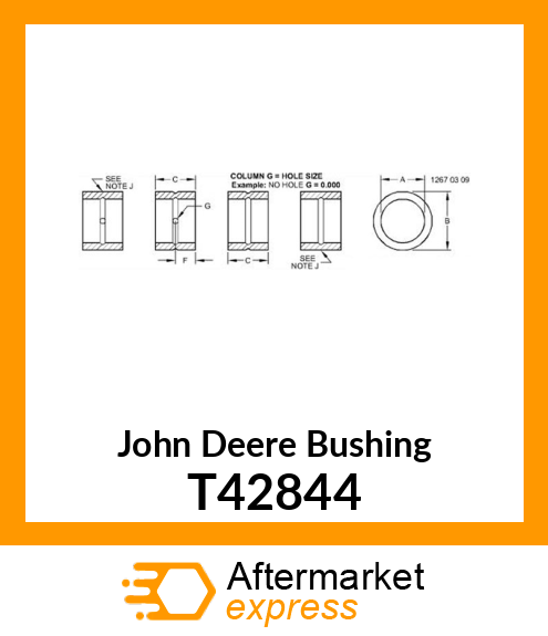 BUSHING ,LOWER PIVOT BUSHING T42844