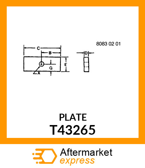 PLATE,TUBE CLAMP T43265