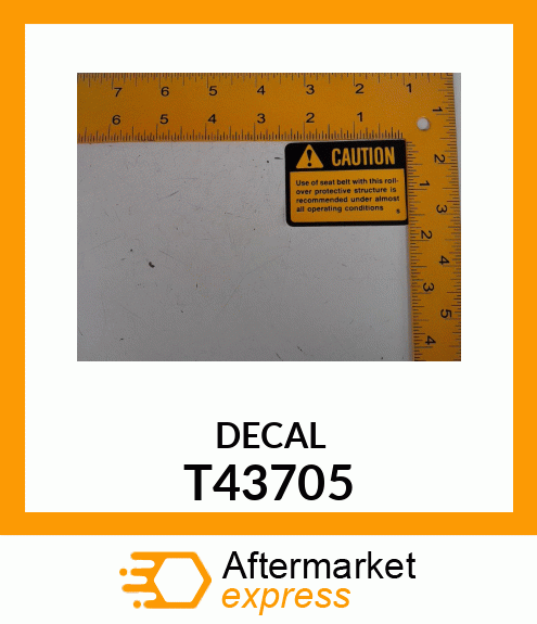 LABEL, CAUTION T43705