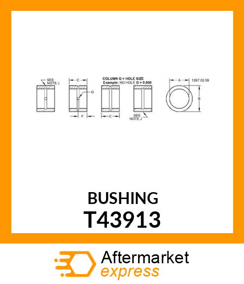 BUSHING ,LOWER PIVOT T43913