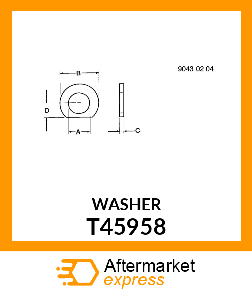 WASHER ,SPECIAL T45958