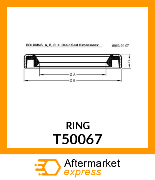 SEAL,BELLCRANK DIRT T50067