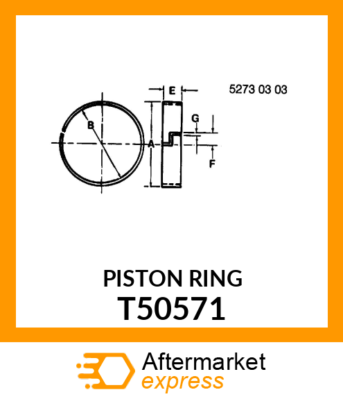 Piston Ring - RING,PISTON T50571