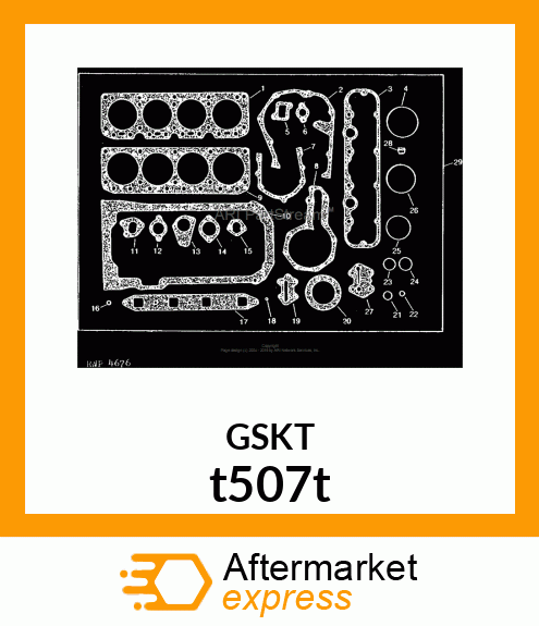 GASKET ,REAR OIL SEAL t507t