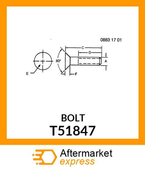 SCREW, MACH BRASS T51847