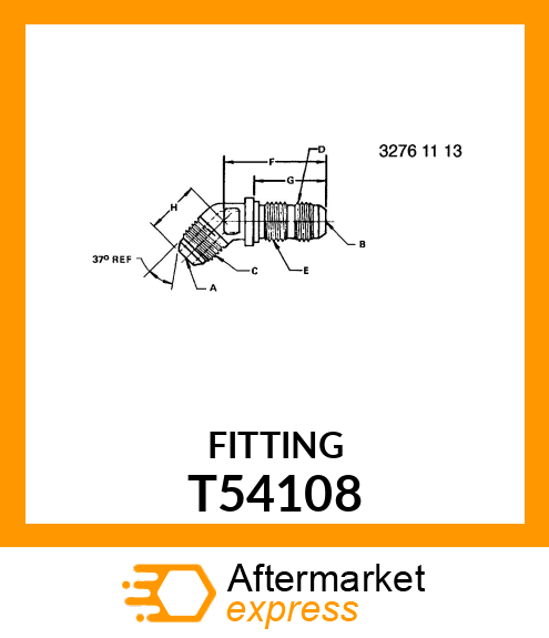 UNION,45 DEGREE ELBOW BULKHEAD T54108