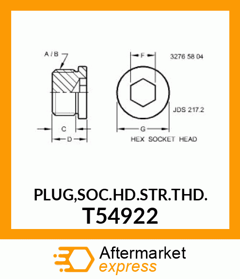 PLUG,SOC.HD.STR.THD. T54922