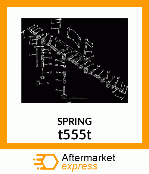 SPRING,VALVE t555t