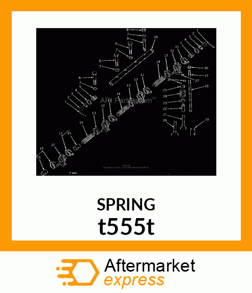 SPRING,VALVE t555t