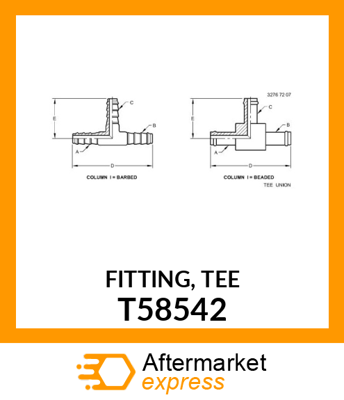 FITTING, TEE T58542