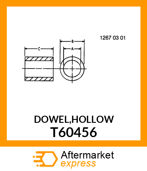 DOWEL,HOLLOW T60456