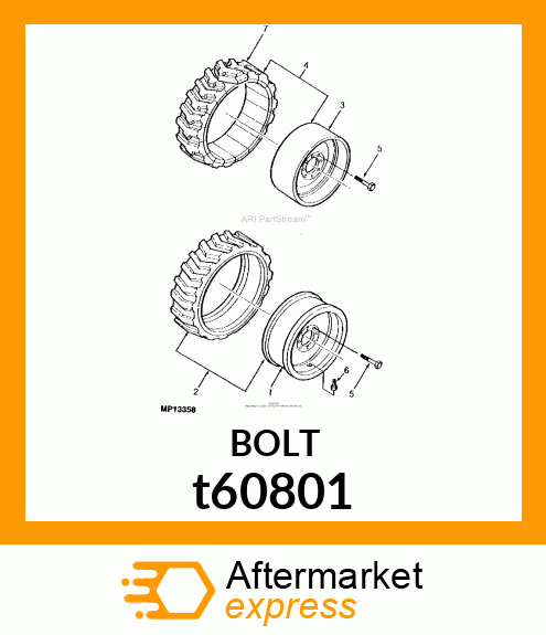 BOLT, WHEEL t60801