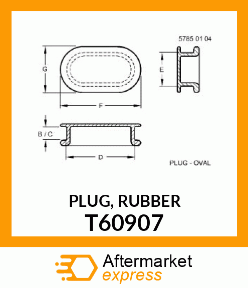 PLUG, RUBBER T60907