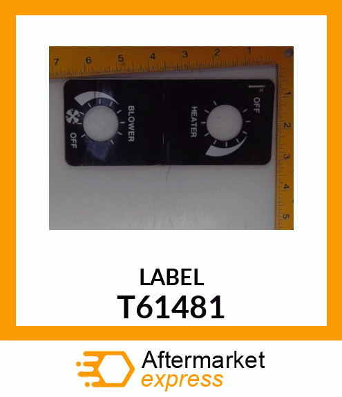 DECAL, HEATER T61481