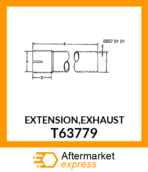 EXTENSION,EXHAUST T63779