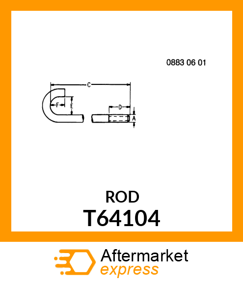 ROD, BATTERY CLAMP T64104