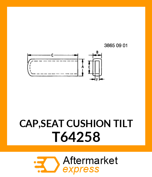 CAP,SEAT CUSHION TILT T64258