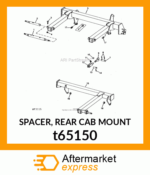 SPACER, REAR CAB MOUNT t65150