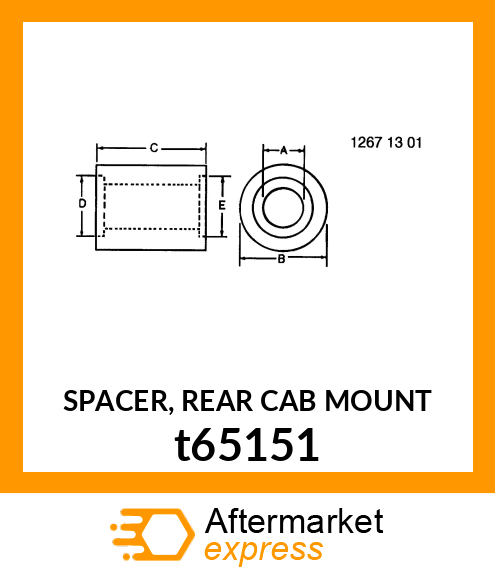 SPACER, REAR CAB MOUNT t65151