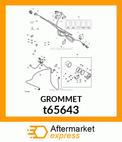 GROMMET GROMMET 25MM HOLE 9.5MM OD t65643