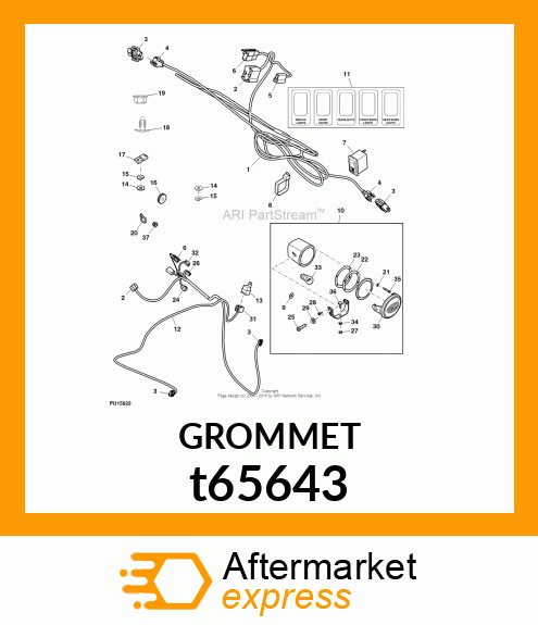 GROMMET GROMMET 25MM HOLE 9.5MM OD t65643