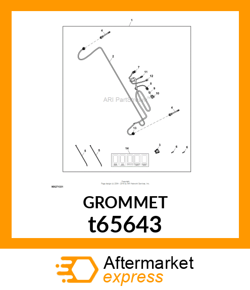 GROMMET GROMMET 25MM HOLE 9.5MM OD t65643