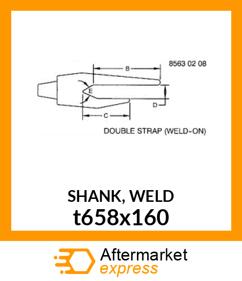 SHANK, WELD t658x160