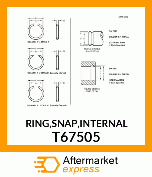 RING,SNAP,INTERNAL T67505