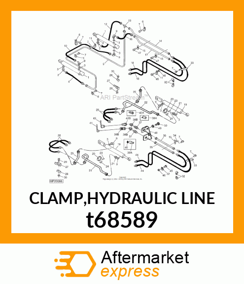 CLAMP,HYDRAULIC LINE t68589