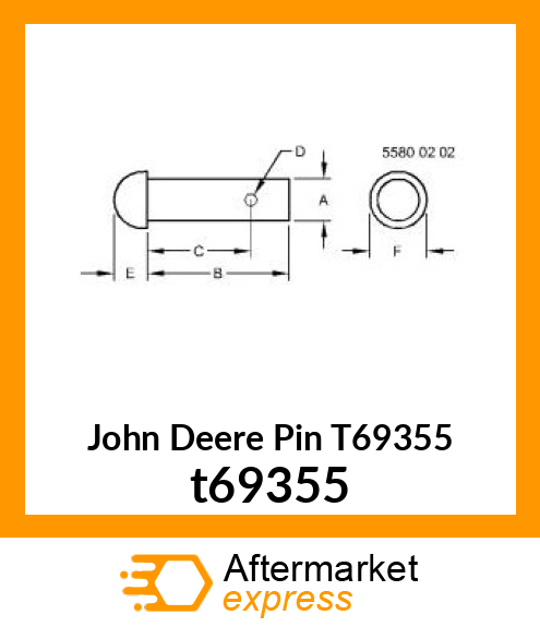 PIN, STEERING CYLINDER t69355