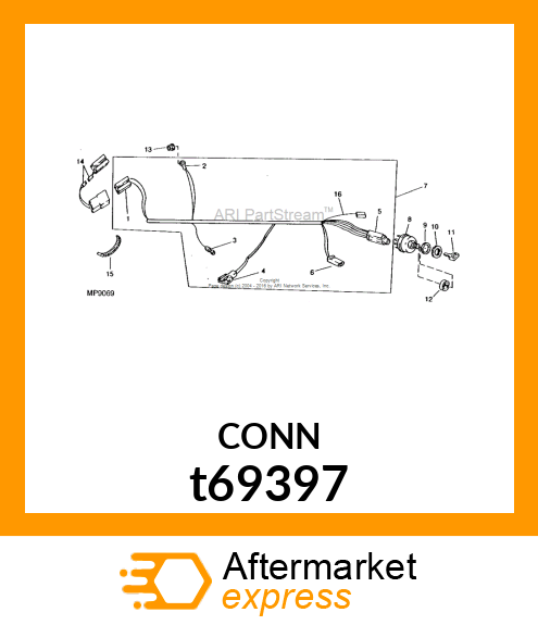 CONNECTOR, ELECTRIC TWO t69397