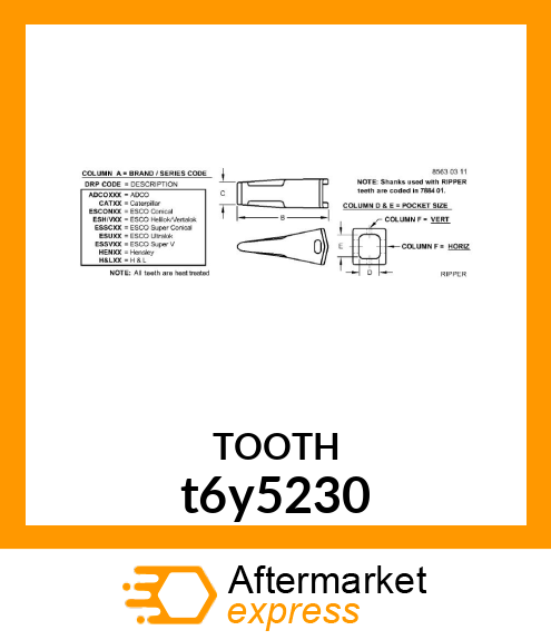 TOOTH, RIPPER t6y5230