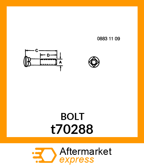 BOLT,PLOW SPECIAL t70288