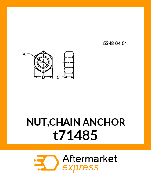 NUT,CHAIN ANCHOR t71485