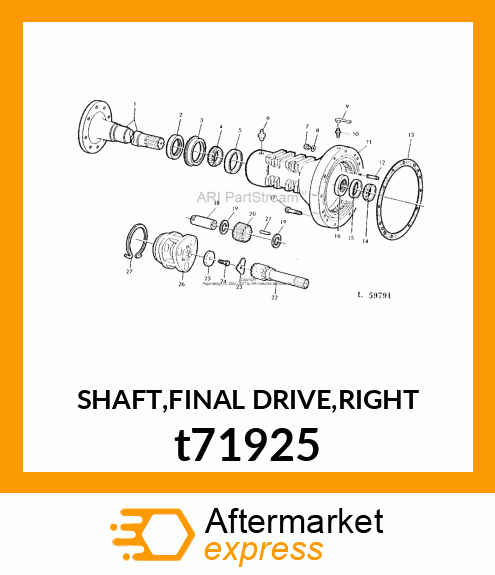 SHAFT,FINAL DRIVE,RIGHT t71925