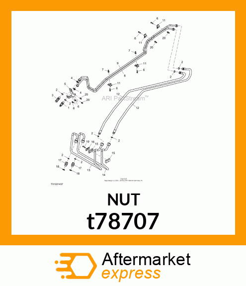 NUT,BULKHEAD t78707