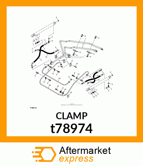 CLAMP,CUSHIONED NEOPRENE CUSHIONED t78974