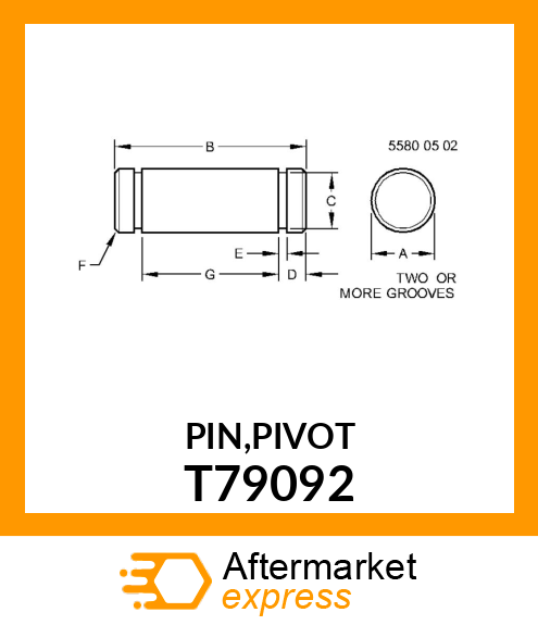 Pin Fastener - PIN,PIVOT T79092