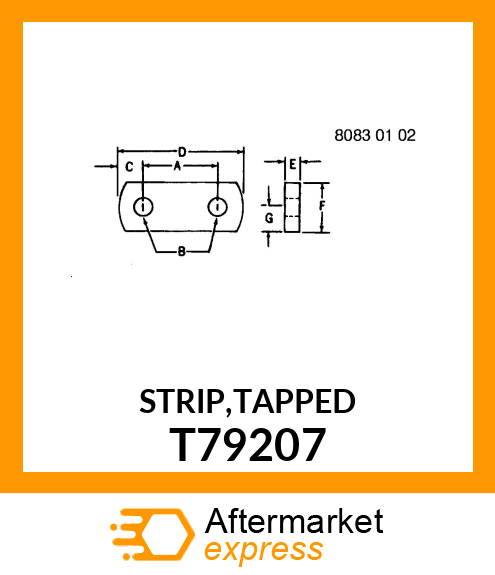 STRIP,TAPPED T79207