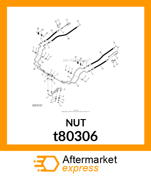 NUT, BULKHEAD t80306