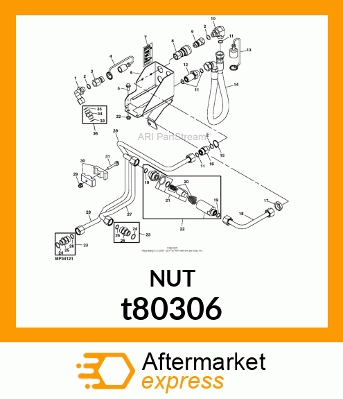 NUT, BULKHEAD t80306