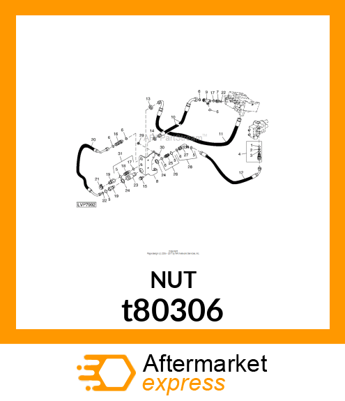 NUT, BULKHEAD t80306