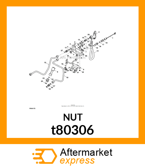 NUT, BULKHEAD t80306