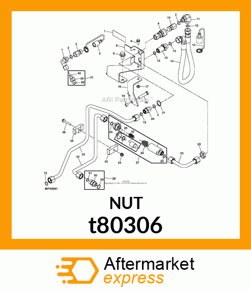 NUT, BULKHEAD t80306