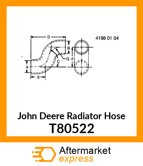 HOSE,UPPER RADIATOR T80522