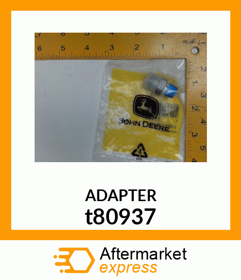 ADAPTER, FLAT FACE SEAL t80937