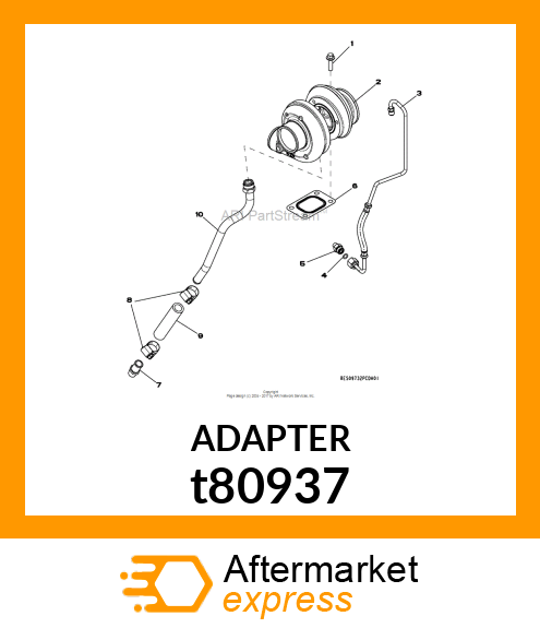 ADAPTER, FLAT FACE SEAL t80937