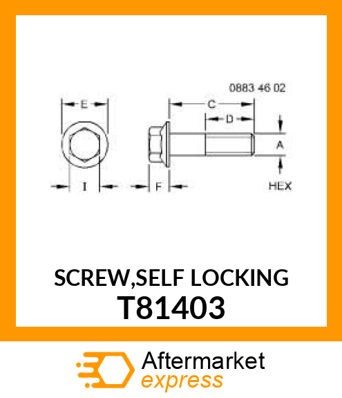 SCREW,SELF LOCKING T81403