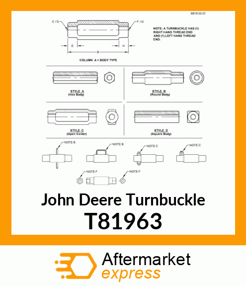 TUBE,TIE ROD T81963