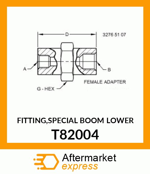 FITTING,SPECIAL BOOM LOWER T82004